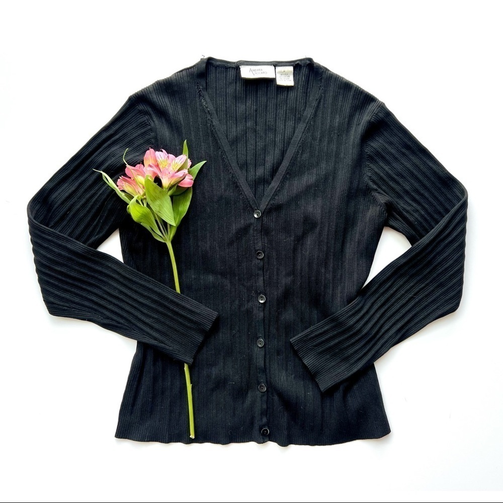 🛍 Vintage Andrea Viccaro Silk Cardigan